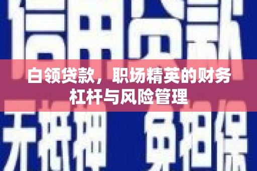 晋江白领贷款，职场精英的财务杠杆与风险管理