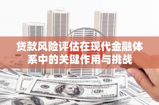 晋江贷款风险评估在现代金融体系中的关键作用与挑战