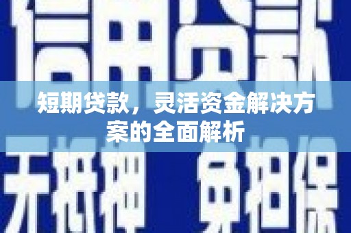 晋江短期贷款，灵活资金解决方案的全面解析