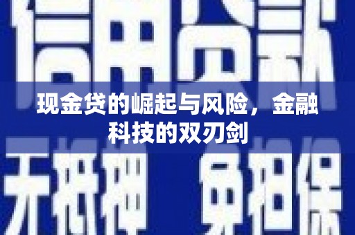 晋江现金贷的崛起与风险，金融科技的双刃剑