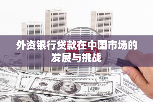 晋江外资银行贷款在中国市场的发展与挑战