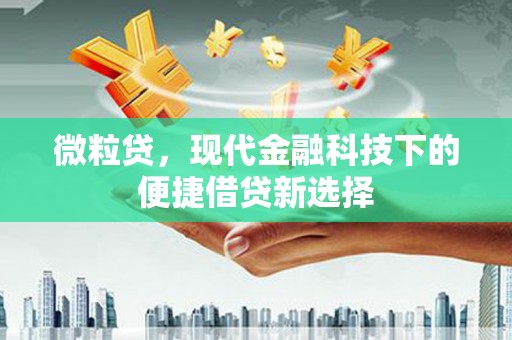 晋江微粒贷，现代金融科技下的便捷借贷新选择