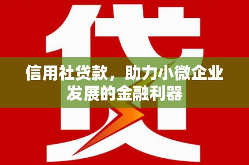 晋江信用社贷款，助力小微企业发展的金融利器