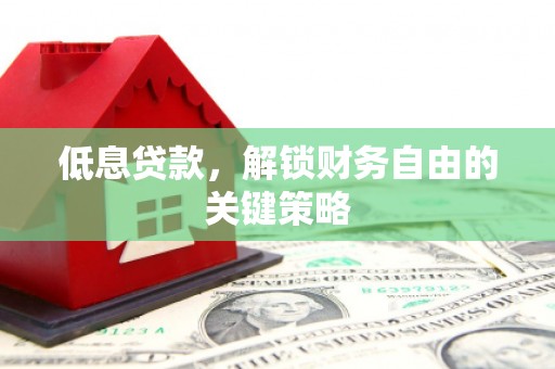 晋江低息贷款，解锁财务自由的关键策略