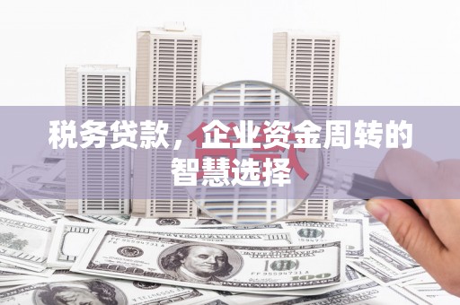 晋江税务贷款，企业资金周转的智慧选择