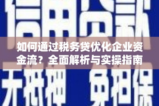 晋江如何通过税务贷优化企业资金流？全面解析与实操指南
