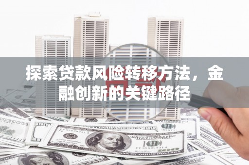 晋江探索贷款风险转移方法，金融创新的关键路径