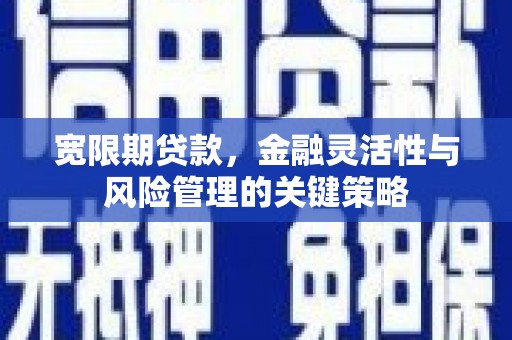 晋江宽限期贷款，金融灵活性与风险管理的关键策略