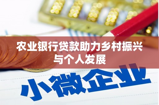 晋江农业银行贷款助力乡村振兴与个人发展