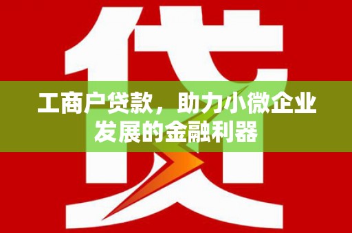 晋江工商户贷款，助力小微企业发展的金融利器