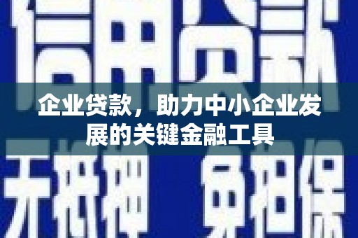 晋江企业贷款，助力中小企业发展的关键金融工具