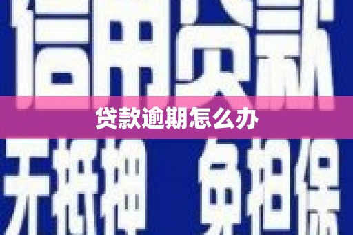 晋江贷款逾期怎么办
