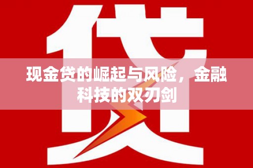 晋江现金贷的崛起与风险，金融科技的双刃剑