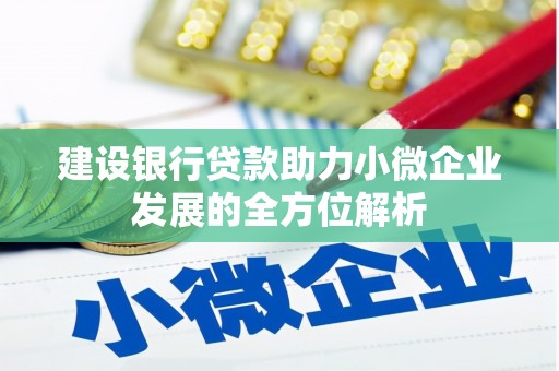 晋江建设银行贷款助力小微企业发展的全方位解析