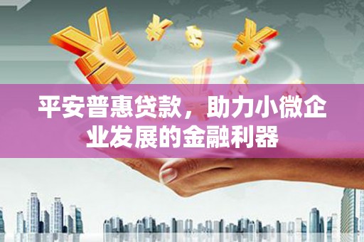 晋江平安普惠贷款，助力小微企业发展的金融利器