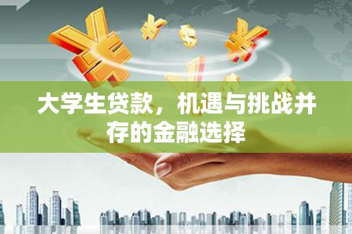 晋江大学生贷款，机遇与挑战并存的金融选择