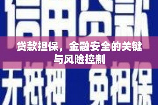 晋江贷款担保，金融安全的关键与风险控制